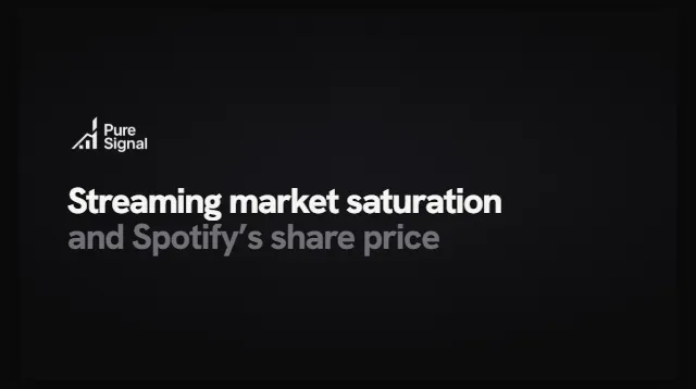 Opening frame of The Margin War Hasn't Started — a Pure Signal research film on streaming market saturation